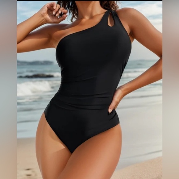 Black One Piece Swimsuit-Classy & Simple - Picture 1 of 4
